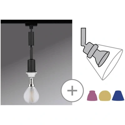 Afbeelding van Paulmann URail 230V railsysteem lamp E14 Zwart (mat)