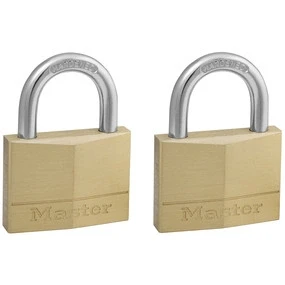 Afbeelding van Hangslot MasterLock 2 gelijksluitend messing 50mm