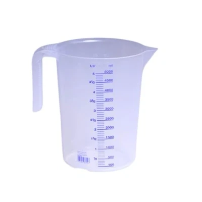 Afbeelding van Hunersdorff Meetkan 5000 ml polypropyleen transparant D203xH257mm greep open 1 stuk 939500