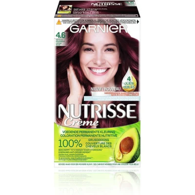Afbeelding van 3x Garnier Nutrisse Ultra Crème Permanente Haarkleuring 4.6 Diep Rood Middenbruin