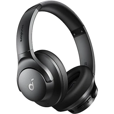 Afbeelding van soundcore by Anker Q20i Draadloze Bluetooth over ear hoofdtelefoon met Hybrid Active Noise Cancelling, 40 uur speeltijd in ANC modus, Hi Res audio, personalisatie via app (zwart) (gereviseerd)