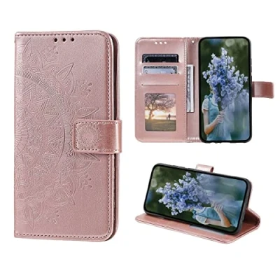 Afbeelding van CoverKingz Mobiele Telefoon Case voor Apple iPhone 14 Plus Telefoonhoesje met Kaartsleuf Cover Inklapbare beschermhoes in Mandala rosegoud