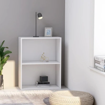 Afbeelding van vidaXL Boekenkast met 2 schappen 60x30x76,5 cm spaanplaat wit