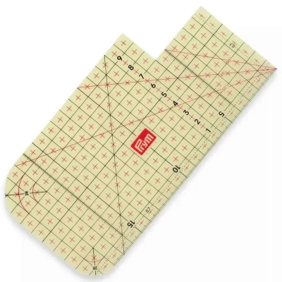 Afbeelding van Prym 611490 strijkliniaal, transparant, 20 x 10 cm