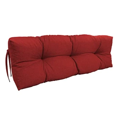 Afbeelding van Chilly Pilley Palletkussen Schuimvlokken Palletmeubel Palletbank Rugleuning Zitkussen Zijkussenset (Rugkussen 120 X 60 Donkerrood)