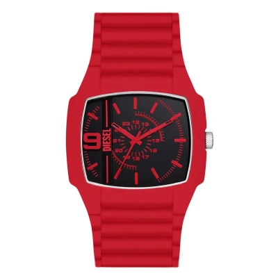 Afbeelding van Diesel Cliffhanger Horloge, Heren, Maat: One Size, Red