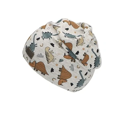 Afbeelding van Sterntaler Slouch Beanie Dinos zilver