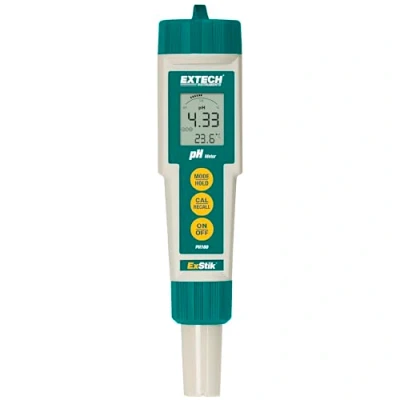 Afbeelding van Extech pH meter PH100, waarde 0 14 pH, gekalibreerd, fabrieksstandaard (zonder certificaat)