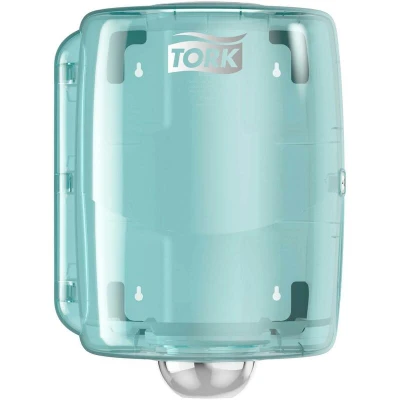 Afbeelding van Tork Combi Rol Poetspapier Dispenser Kunststof Wit/Turquoise W2 653000