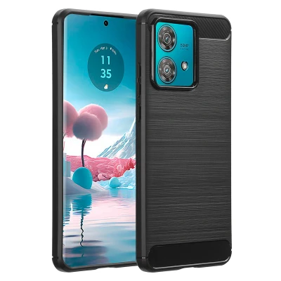 Afbeelding van Motorola Edge 40 Neo Hoesje Siliconen en TPU (zacht) imoshion Softcase/Backcover Zwart Telefoonhoesje