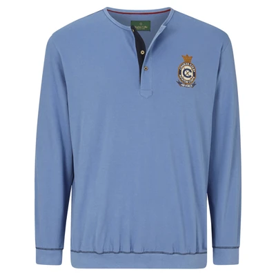 Afbeelding van Charles Colby +FIT Collectie sweater EARL QUILLANS Plus Size blauw