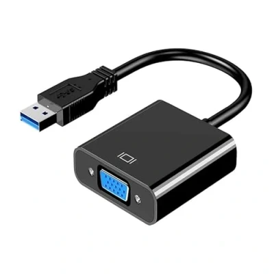 Afbeelding van GERUI USB naar VGA adapter, 3.0/2.0 adapterconverter, HD 1080P video grafische kabel, converter voor pc, laptop, HDTV, compatibel met Windows XP/7/8/8.1/10