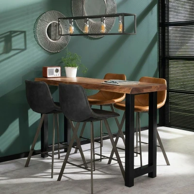 Afbeelding van Fraaai Floris bartafel boomstam Hout
