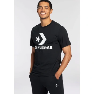 Afbeelding van Converse GO TO STAR Chevron TEE Unisex Tshirt print, Maat: Large, Black