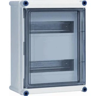 Afbeelding van Eaton groepenkast met scharnier deksel en 2x din rail leeg open 360x270 1864830
