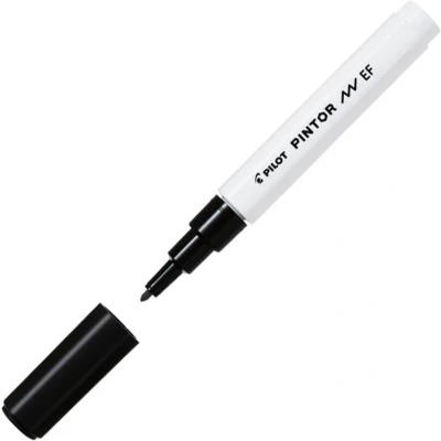 Afbeelding van Pilot Pintor Zwarte Verfstift Extra Fine marker met 0,7mm punt Inkt op waterbasis Dekt elk oppervlak, zelfs de donkerste Teken, kleur, versier, markeer, schrijf, kalligrafeer…