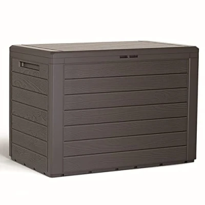 Afbeelding van Baul de Jardin 190 liter Prospeplast WireBox plastic in donkere oker 78 x 43.3 55 cm