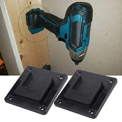 Afbeelding van Elektrische Gereedschapshouder, 2 Stuks Machine Houder Muurbevestiging Opslag Beugel Bevestigings Apparaten Fit voor Makita 18V Elektrisch Gereedschap en Bosch Boor(zwart)