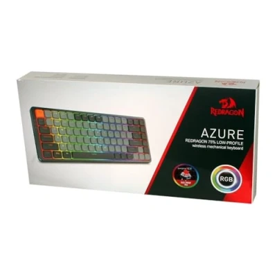 Afbeelding van Redragon gamer toetsenbord, azure k652, grijs, drievoudige connectiviteit, RGB 75%