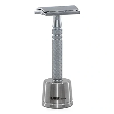 Afbeelding van Feather All Stainless double edge safety razor + houder AS D2S