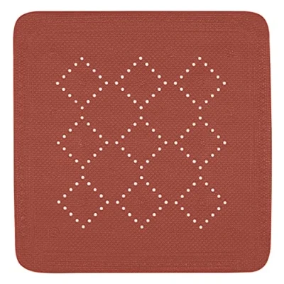 Afbeelding van Spirella douchemat, badmat, antibacterieel, antislip, met zuignappen, Alaska terracotta rood, ca. 55 x cm