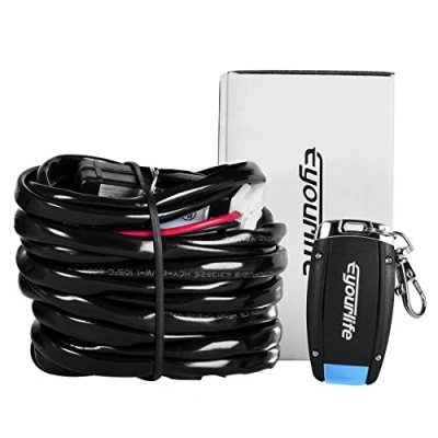 Afbeelding van Eyourlife LED Light Bar kabelboom draadloze stroboscoop kabelset ON/OFF strobe afstandsbediening schakelaar rijlicht mistlamp werklicht