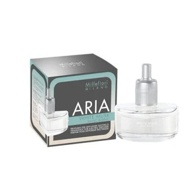 Afbeelding van Millefiori Aria navulstekker 20 ml voor elektrische diffuser White Musk, glas, blauw, 7,2 x 6,5 4 cm