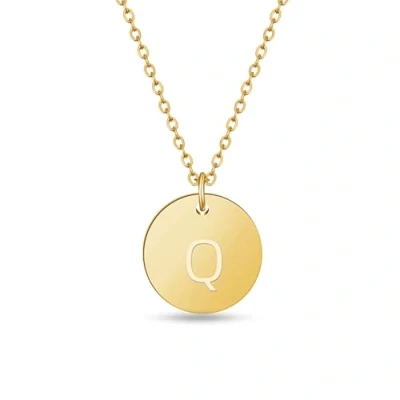 Afbeelding van Letters Ketting Goud I Gouden Dames met 18 Karaat Plating voor Vrouwen Hanger in (Q)