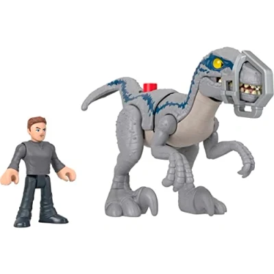 Afbeelding van FP PRECOOL IMAGINEXT Jurassic World op de vlucht Figuurset met Blue en Owen, Action Pad, beweegbare armen benen, voor kinderen vanaf 3 jaar, HKG15