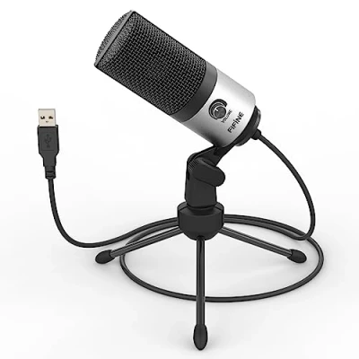 Afbeelding van FIFINE USB microfoon, pc condensatormicrofoon met standaard, studiokwaliteit opname microfoon voor podcast, studio, streaming, uitzending, YouTube, video, games, K669S