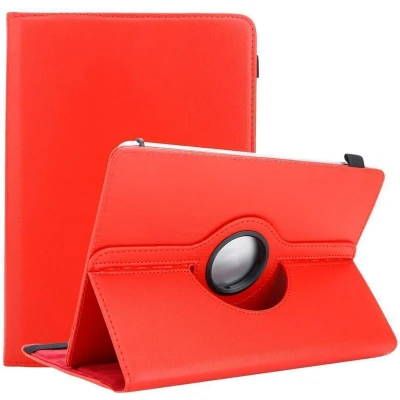 Afbeelding van Cadorabo Tablet Hoesje geschikt voor Lenovo Tab M8 (8 inch) in ROOD 360 graden beschermhoes van imitatieleer met standfunctie en elastische band