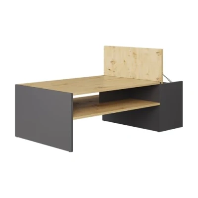 Afbeelding van Vicco RubySalontafel 110 x 60 cm Artisanaal eiken/antraciet