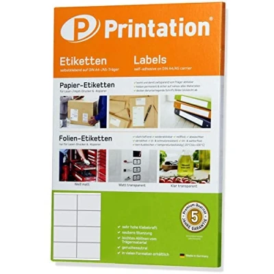 Afbeelding van Etiketten 105 x 70 mm zelfklevend wit 80 stuks / 10 A4 vellen 2x4 105x70 voor afdrukken 3426