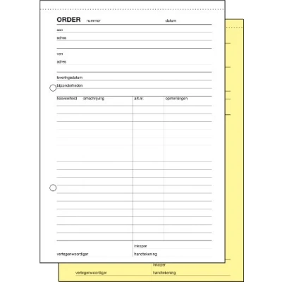 Afbeelding van Sigel Expres Orderblok, Ft A5, Nederlandstalig, Dupli (50 X 2 Vel) Bedrijfsformulieren