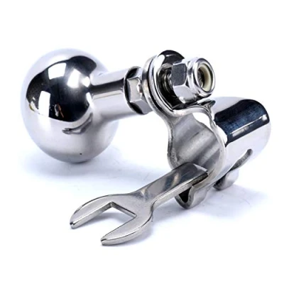 Afbeelding van FreeTec 1 stuk roestvrij staal marine sport boot stuurwiel knop boots stuurknop met moersleutel