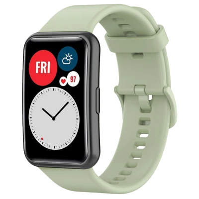 Afbeelding van Siliconen bandje voor de Huawei Watch Fit Groen iMoshion En TPU (zacht)