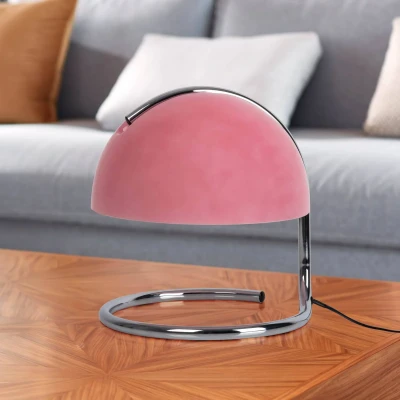 Afbeelding van Näve Burano tafellamp, roze, hoogte 25 cm, glas/metaal, E27