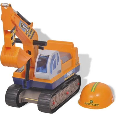 Afbeelding van Graafmachine Loopauto Kunststof Geel