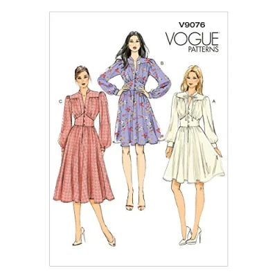 Afbeelding van Vogue Patterns 9076 E5, Misses Jurk, Maten 14 16 18 20 22