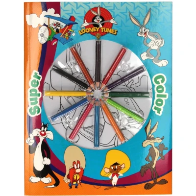 Afbeelding van Boek Specials Nederland BV Super Color Kleurboek Looney Tunes met Potloden