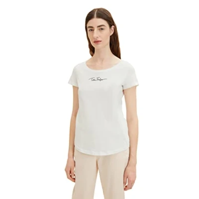 Afbeelding van TOM TAILOR Dames T shirt 1036192, 10315 Whisper White, XL
