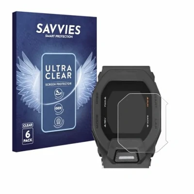 Afbeelding van Savvies Screenprotector voor Casio G Shock GBD 200 Folie Beschermfolie transparant (6 Stuks)