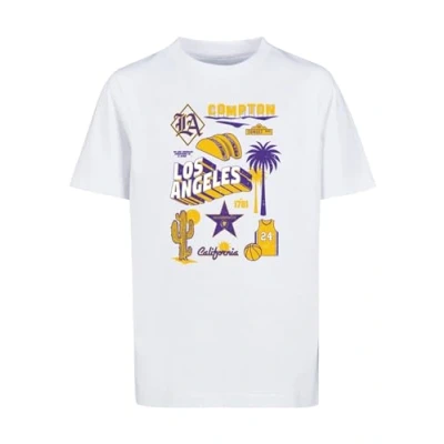 Afbeelding van Mister Tee Kinderen T shirt Kids LA Classic Tee, print voor jongens, katoen, maten 110/116 158/164, wit, 122 cm