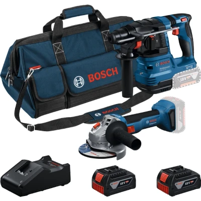 Afbeelding van Bosch Professional 18V Toolkit GWS 8 + GBH 22 2x GBA 4.0 Ah GAL 40 lader