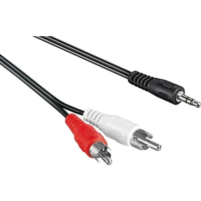 Afbeelding van 3,5mm Jack Tulp stereo audio kabel zwart 1,5 meter