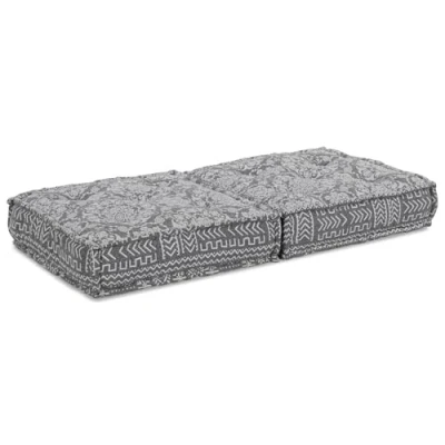 Afbeelding van vidaXL Pouffe Grijs Stof (100% katoen) 70 x 36 cm Katoenen