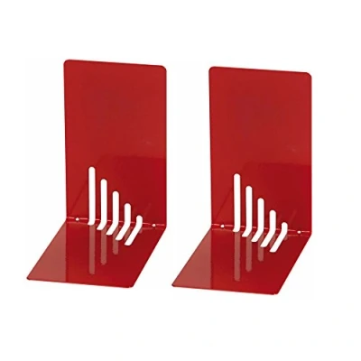 Afbeelding van Wedo 1021002 boekensteun (van metaal, 14 x 8,5 cm) 2 stuks, rood