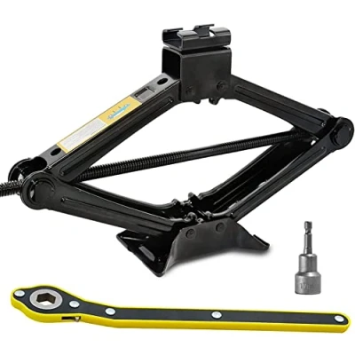 Afbeelding van AXOTEN Max 2,5 ton autokrik met handslinger, garagekrik, krik, schaarkrik, voor personenauto&#039;s, SUV/MPV, max. T