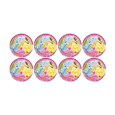Afbeelding van ALMACENESADAN, 5126 Verjaardagsfeest, verpakking met 8 papieren borden, 23 cm, gelicentieerd product (prinsessen)