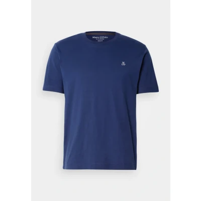 Afbeelding van Marc O&#039;Polo Short Sleeve LOGO Print Tshirt basic, Heren, Maat: 3XL, Iris ink